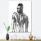 Designart - Handsome African Man Portrait On White I - Modern Canvas Wall Art Print